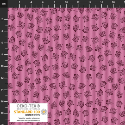 Stof Flower Friends Forever (Flowers & Stripe in Pink)