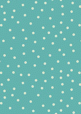 Daisy Dots on Teal x 10"