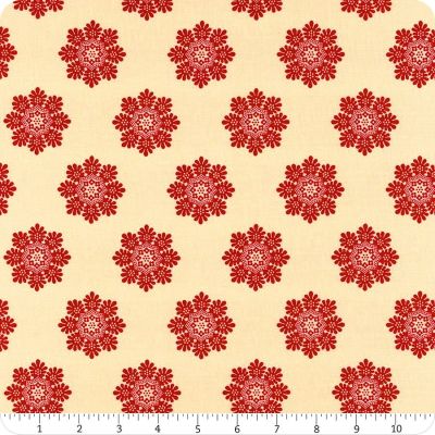 Agatha's Garden - Cream and Red Doily