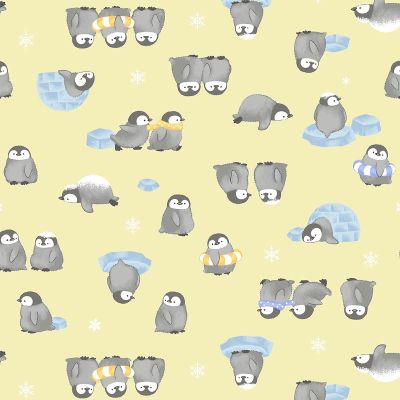 Fluffy (Penguin - Yellow) x 10"