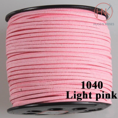 Leather cord pink