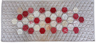 Modern Hexie Table Runner (Red)