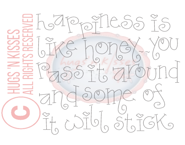 Downloadable Pattern Nice People Nice Things - Happiness Is Like Honey