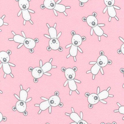 Penned Pals Flannel – Baby Pink Bears
