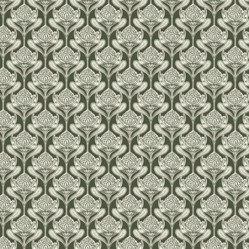 Bushland Beauty - Waratah Floral (Forest Green)
