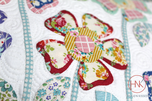 Flower garden postcard pattern
