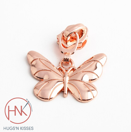 zipper pulls size 5 - Butterfly