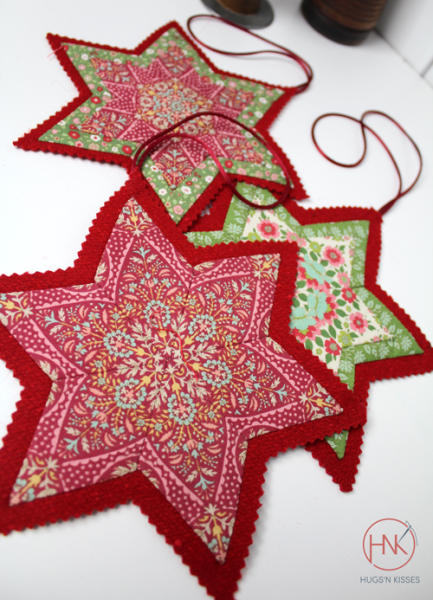 Fussy Cut Christmas Stars