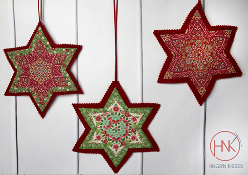 Fussy Cut Christmas Stars