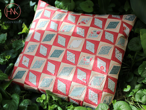 Diamond On Cushion : Postcard Pattern and Template Only