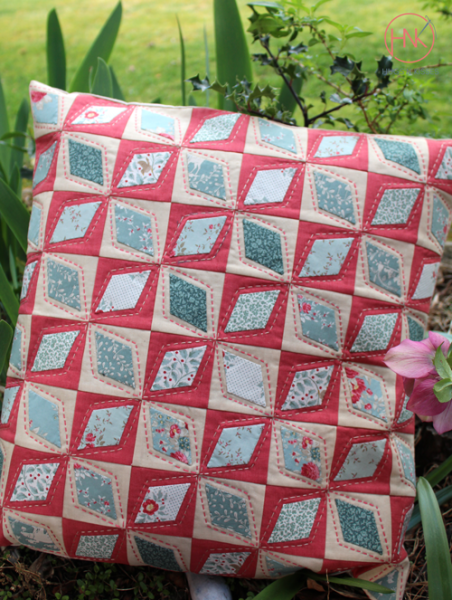 Diamond On Cushion : Postcard Pattern and Template Only