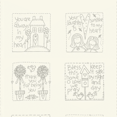 Sweet Sentiments - Stitchery Panel