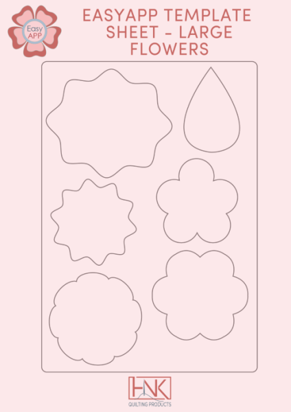 Easy APP Template Sheets - Large Flowers