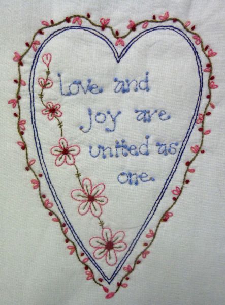 Downloadable Pattern Little Love Note 4 - Love and Joy are United as One