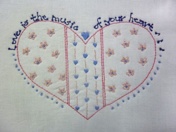 Downloadable Pattern Little Love Note 8 - Love is the Music of your Heart