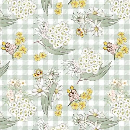 May Gibbs Garden Playtime - Floral Green