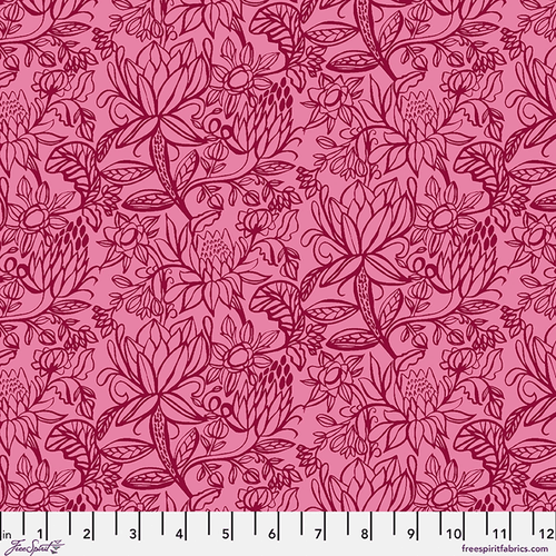 Springtime Splendour (Garden Etchings - Raspberry)