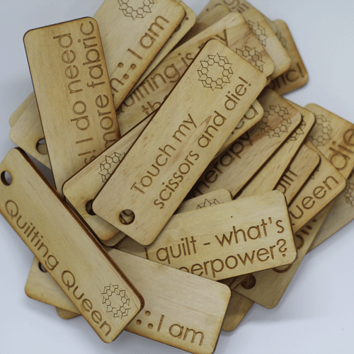 Quilting tags/keyrings
