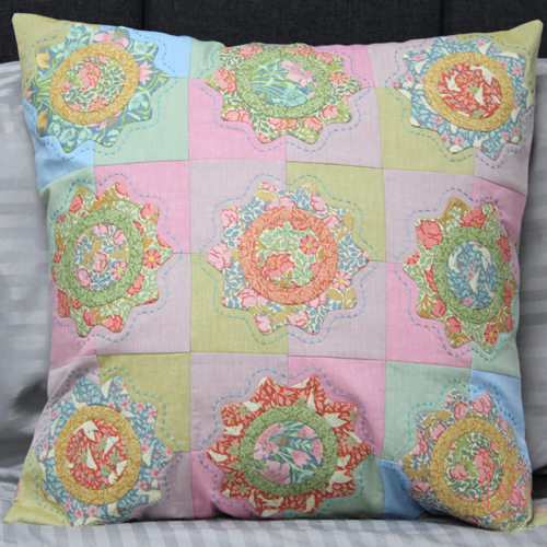 Retro Rhythm: A Songbird Symphony cushion set - Quilters Companion project