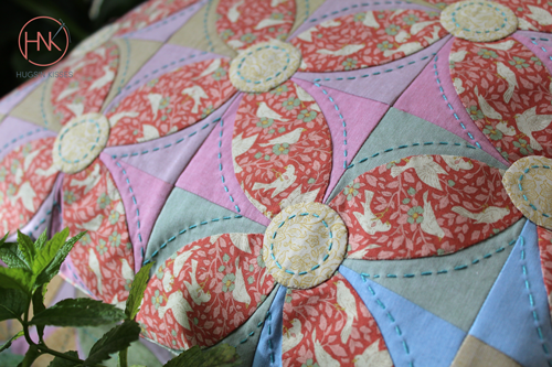 Retro Rhythm: A Songbird Symphony cushion set - Quilters Companion project