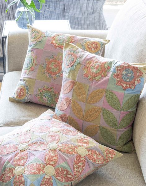 Retro Rhythm: A Songbird Symphony cushion set - Quilters Companion project