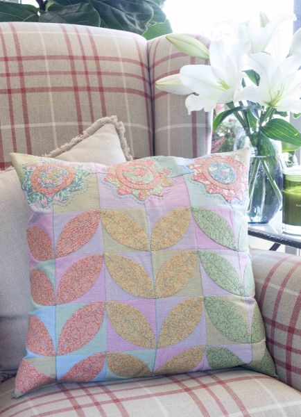 Retro Rhythm: A Songbird Symphony cushion set - Quilters Companion project