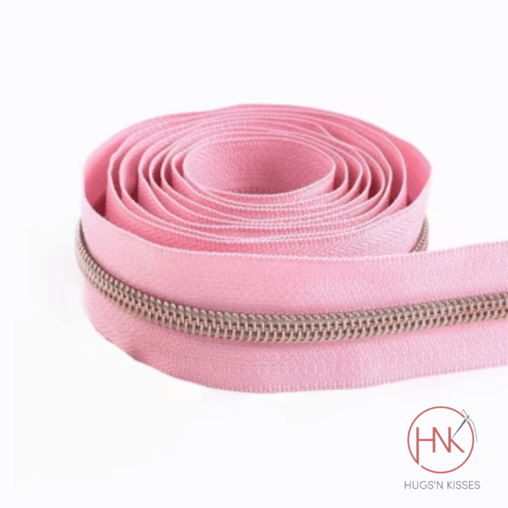 zipper x the metre 2 colour-Pink-rosegold